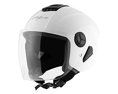 Image of Vega Aster Dx White Helmet-L & Vega Women's Atom Open Face White Helmet (Medium, White)