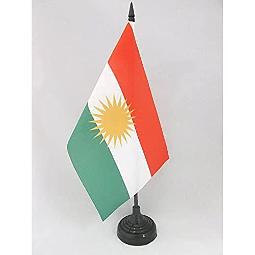 AZ FLAG - Tischflagge Kurdistan - 21x14 cm - Kurden Tischfahne 14 x 21 Cm - Flaggen