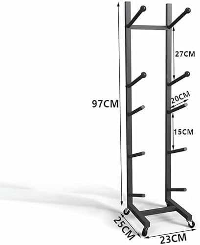 Scaffale da pavimento in metallo per attrezzature sportive, skateboard, snowboard, sci e scooter, salvaspazio, ideale per la casa e la palestra