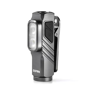 Sofirn ST10 Mini Taschenlampe Led Aufladbar, 1000LM Spot / 500LM Flut / 660NM Rotlicht, Doppelte Maglite, Type-C, Clip, IPX6 Wasserdicht, Taschenlampen Klein für Zuhause, Gassigehen, Angeln, Notfälle