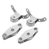 Toyvian 4 Stück Teiliges Edelstahl Pulley Block für Sonnenschirm Ersatzteile Windstabil Wetterbeständig Geräuschreduzierend Outdoor Sonnenschirm Zubehör für Reibungslosen Betrieb