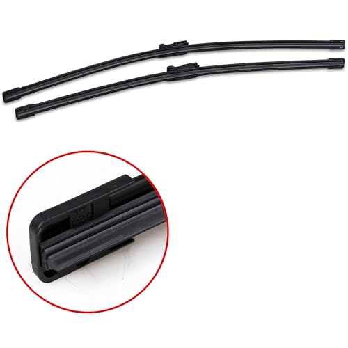 Image of BOSCH 3397007854 AeroTwin Wiper Blades - Set of 2 (26 inch & 23 inch) Top Lock 19mm | Driver and Passenger Side Original Equipment Replacement Blades