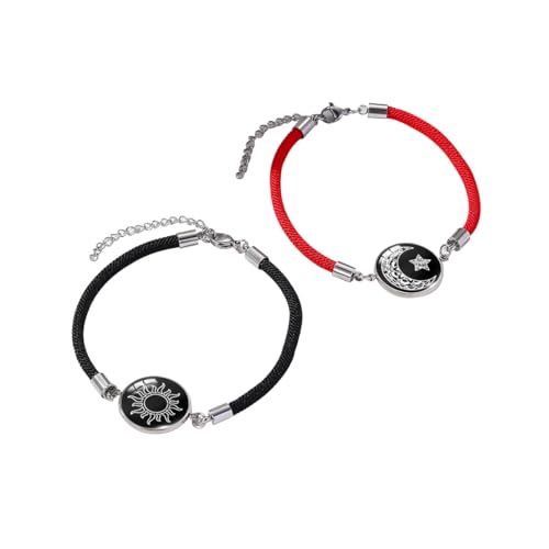 Sun Moon Star Bracelets for Best Friend Bracelet Friendship Jewelry Colorful Sun Star Bracelets Yin Yang Moon Bracelet for Couples Valentines Gift - Main Image