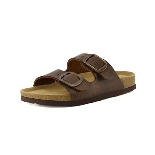 CUSHIONAIRE Women's Lang Cork footbed Sandal with +Comfort, Brown 7.5