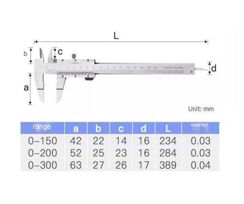 Calibrador Vernier 0-150mm acero inoxidable miniatura 3