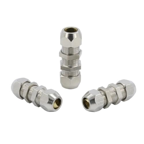Conector de latón de manguera con empuje recto de mamparo de 8mm 6