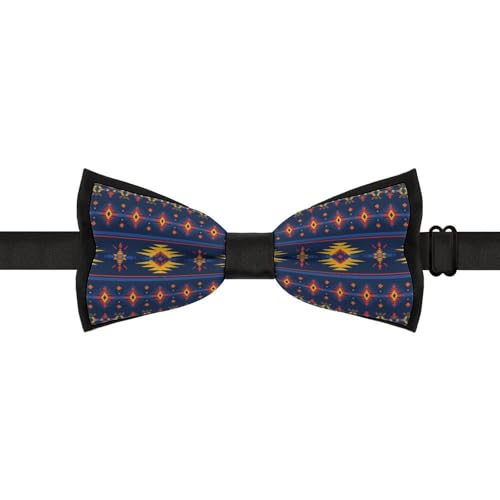 GoasNei Native American Pattern Bow Tie for Men Adjustable Necktie Funny Tie Neck Ties for Weddings Party