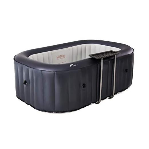 Latest 2021 Mspa Portable Hot Tub Oval Nest 2 Persons Outdoor Bubble Spa Pool Inflation Smart Filtration, UVC Sanitization Technology, 36 Degree Quick Heating
