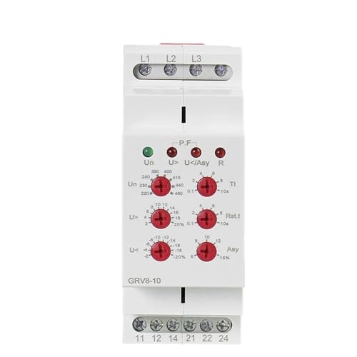 Relais de surveillance de tension triphasé GRV8-10 stop surtensions