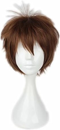 COSPLAZA Cosplay Wig Short Men Heat Resistant Adult Christmas Synthetic Hair Brown