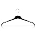 Produktbild Hangerworld 20 Platzsparende schwarze Kleiderbügel aus stabilem Kunststoff, Bügelbreite ca. 47 cm, mit um 360° drehbaren Chromhaken und Einkerbungen, ideal für Oberhemden, Blusen, T-Shirts, Pullover, Jacken und andere Kleidungsstücke