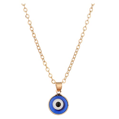 Holibanna Evil Eye Collier Turc Blue Eye Collier avec Chaîne D' Or Protection Chanceux Evil Eye Bijoux pour Femmes Hommes Cover