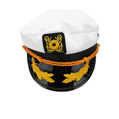 Beavorty 1 Pieza de la Capilla de la Marina sombrero personalizado Sombrero pirata sombrero de bote ultravioleta sombreros de rendimiento Tap de cosplay de la Marina