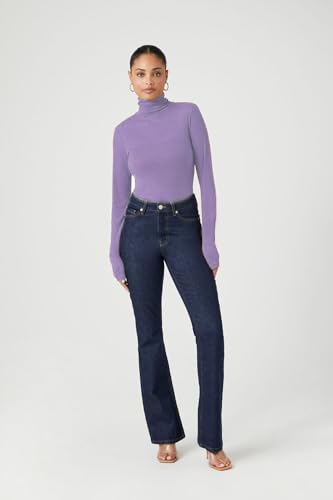Image of Emmalise Womens Turtleneck Top Long Sleeves Fitted Ribbed Top