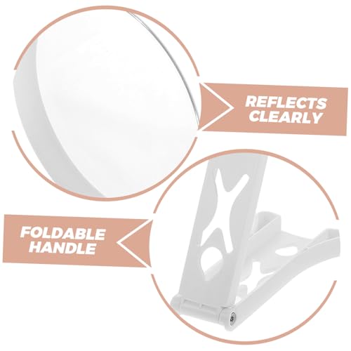 Miroir de poche double face grossissant pour retouches maquillage