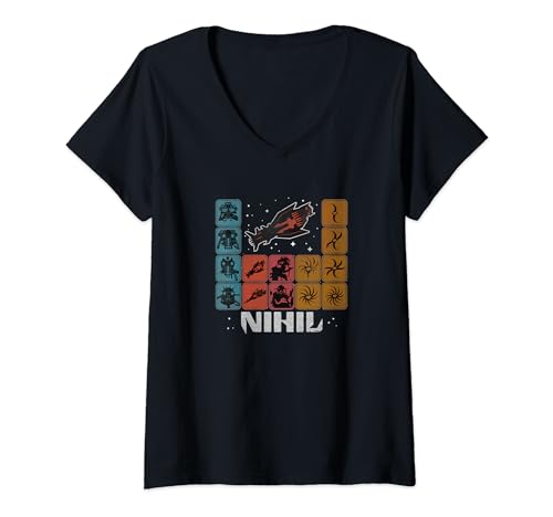 T-shirt Star Wars High Republic Nihil col en V pour femme en coton