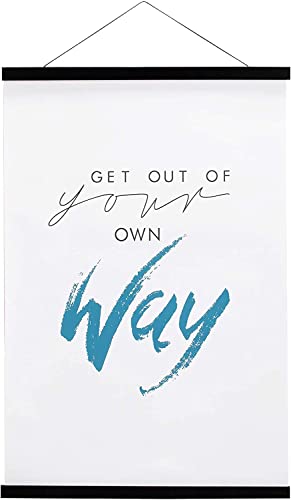 FALAMON Perchas para marcos de pósteres A4, kit de marcos magnéticos de madera clara, para colgar pósteres, imágenes, impresiones, fotos, mapas, pergaminos, obras de arte en lienzo (21 cm, negro) Cover