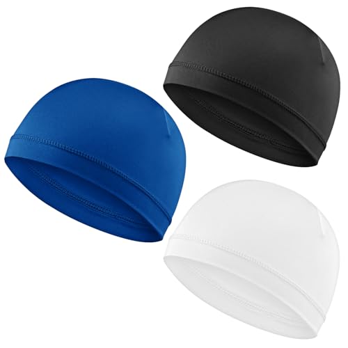 Image of WY LIGHTING LEVEL 3Pcs Skull Caps Soft Lightweight Beanie Hats Moisture Wicking Stretchy Breathable Helmet Liner for Men
