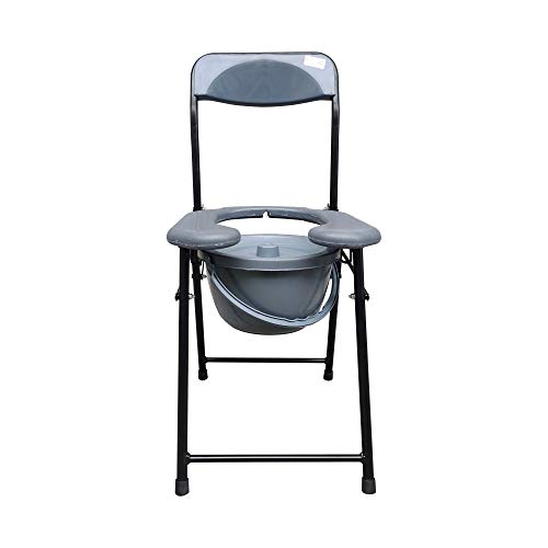 entros Front Cut Commode & Bathing foldable Chair for Senior Citizens Patients Elder People & Pregnant Women | High Strength MS Material | Made in India – C779A