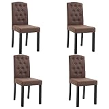 Color: Marrón; Material: Tela + estructura de madera de caucho; Dimensiones totales: 42 x 51,5 x 95 cm (ancho x profundo x alto)