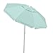 Caribbean Joe Tilting Beach Umbrella Double Canopy Windproof Design with UV Protection, Mint, 6.5'