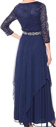 Image of Alex Evenings Womens Long Lace Top Empire Waist Dress