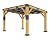 Jocisland 10' x 12' Cedar Wood Gazebo with Sloped Galvanized Steel Roof, Hardtop Gazebo Pavilion with Durable, Rot-Resistant Construction, Permanent Outdoor Pergola for Backyard, Garden & Deck