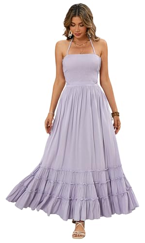 Image of R.Vivimos Womens Summer Boho Sexy Backless Long Dresses