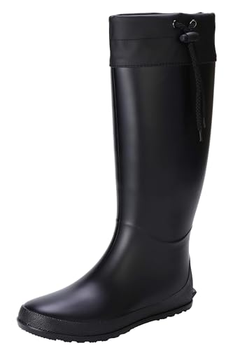 Asgard Packable Tall Rain Boots for Women Waterproof Rubber Garden Boots Ultra Lightweight Flat Mud Boots- NOT FOR WIDE CALF3