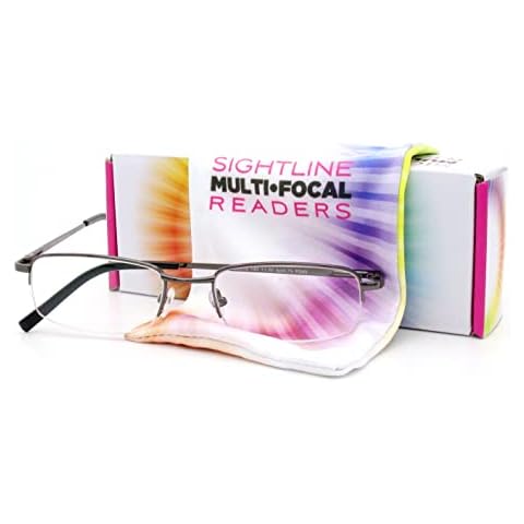 Sightline Multifocus Reading Glasses 6000 Gunmetal 2.50 Magnification Cover