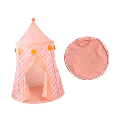 TTETTZ Tienda de Juego para Niños, Tipi, Estructura de Castillo, Opción para Actividades en Interiores Y Exteriores, Rosa