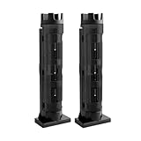 ロッド ホルダー 釣り 収納 スタンド クーラー タックル ボックス ケース クリア 2個 セット (ブラック×ブラック)