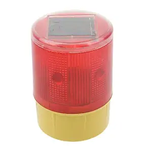 LED Solar Powered Strobe Warning Flashing Flicker Beacon Road Light 3.7V