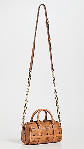 Mcm Women's Delmy Visetos Boston Mini Bag, Cognac, Tan, Print, One Size #TOP2