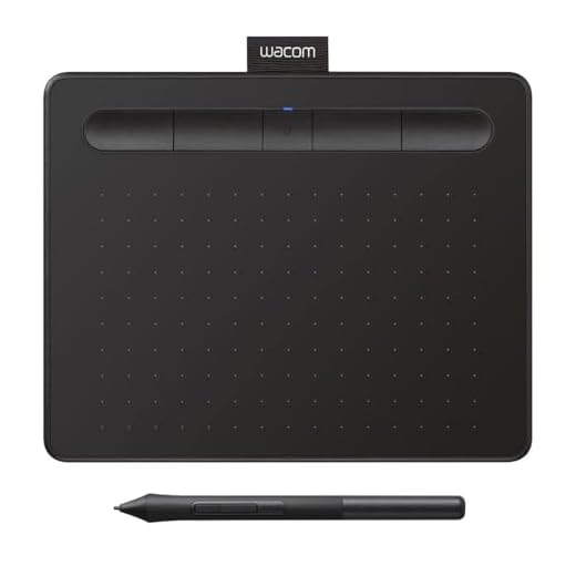 Wacom Intuos S Stift-Tablett - Mobiles Zeichentablett (zum Malen & für Fotobearbeitung mit druckempfindlichem 4K Stift & 1 Softwaredownload) schwarz & Standard Stiftspitzen, schwarz 5-TLG.
