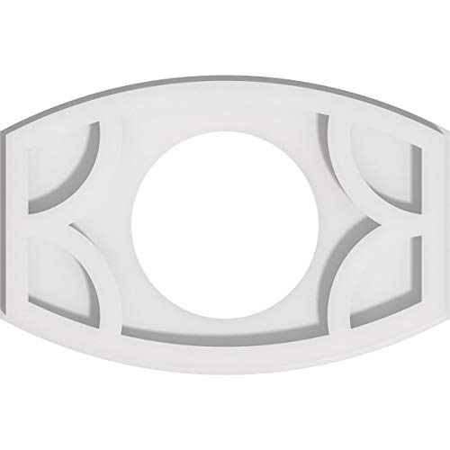 Image of Ekena Millwork CMP12X8KY-05000 Kailey Architectural Grade PVC Contemporary Urethane Ceiling Medallions 12 inchW x 8 inchH x 5 inchID x 6 1 /2 inchC x 1 inchP