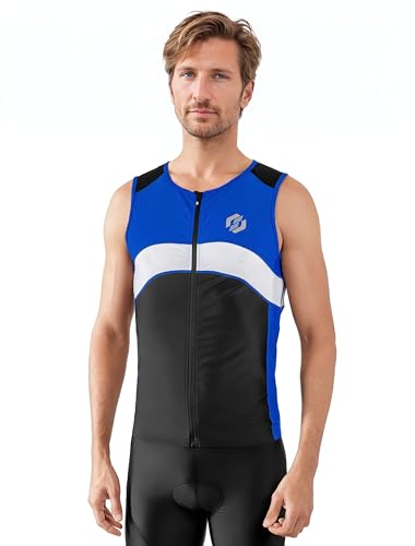トップス MMAx3ITSUKA Checker Racing Sleeve-less Amazon.com: SLS3 Tri Top Men - Sleeveless Mens Triathlon Top