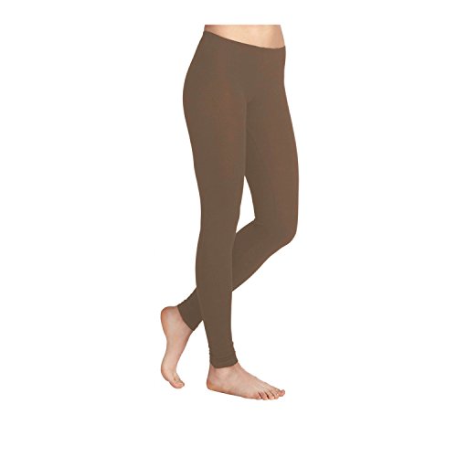 Missloved Plain Stretchy Viscose Elastane Leggings Sizes UK 8-26 * 30 Colours * Mocha Brown