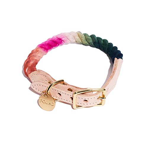 Found My Animal/犬用 首輪 ハンドメイド 首周り 26～33cm ROPE OMBRE COLLAR SPRING BOUQUET S