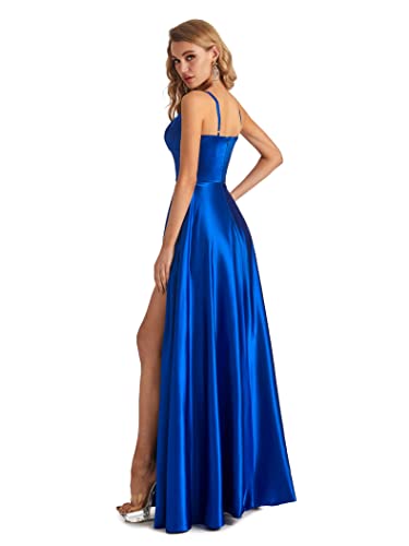 Long Satin Spaghetti Strap Prom Dress3