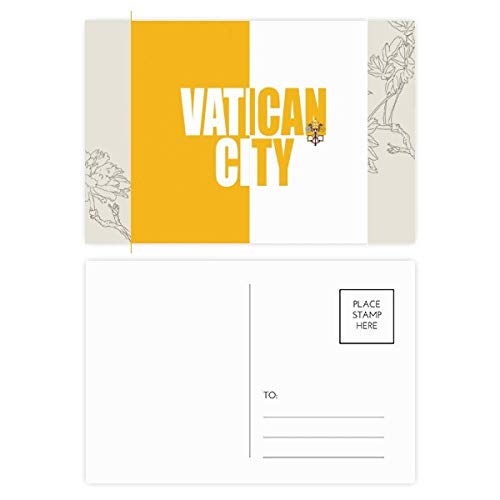Carte postale Cité du Vatican drapeau fleur merci lot 20 pièces pour correspondance voyage