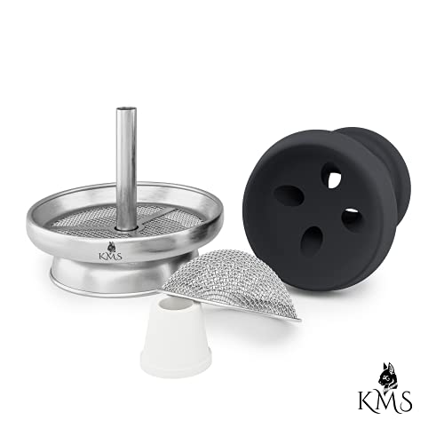 KMS Shisha Kopf Set – Steinkopf Shisha mit Zubehör – Kaminaufsatz Shisha und Sieb – Premium Shisha Zubehör mit besserer… – Bild 5