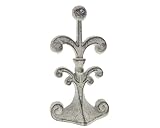 Vintage, antique fleur de lis design - Puoi usare il fermaporta in ghisa come un bel pezzo d'accento che si complimenta. Questo fermaporta ha un carattere unico e affascinante e stupirà i tuoi parenti e ospiti. Il fermaporta metallico rimarrà nella tua famiglia per generazioni.