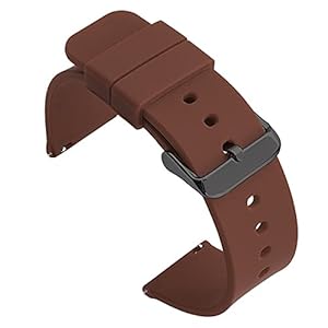 ZXF Horlogebanden, 14mm 16mm 18mm 20mm 22mm 24mm Siliconen Quick Release Band voor 2 42mm 46 mm (Band Color : Brown B, Band Width : 20mm)