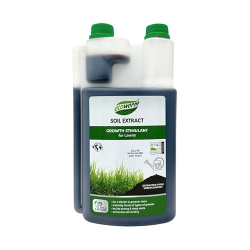 Ecoworm Soil Extract for Lawns – Organic Worm Castings Lawn Fertiliser & Soil Regenerator – Liquid Lawn Feed/Soil Improver (1 L makes 200 L)