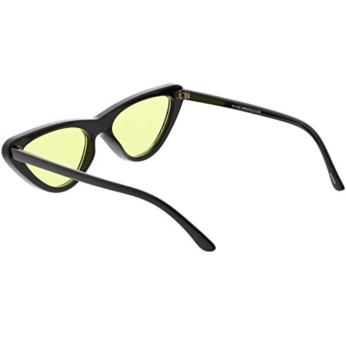 Image of zeroUV Women's Small Thick Neutral Colored Flat Lens Cat Eye Sunglasses 51mm