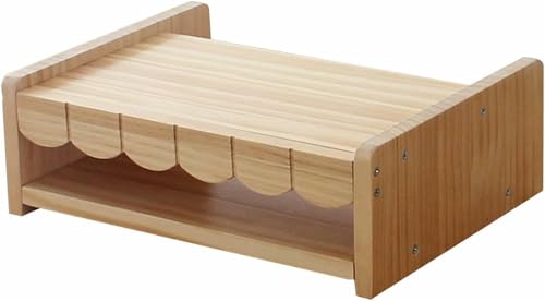 Caja de almacenamiento de madera para enrutador, estante de escritorio para cajas de cables, routers WiFi, controles remotos, reproductores de DVD y módems, elegante estante para entretenimiento en