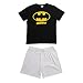 Produktbild United Labels Batman Herren Schlafanzug kurz, Männer Pyjama Schwarz Grau (Medium)