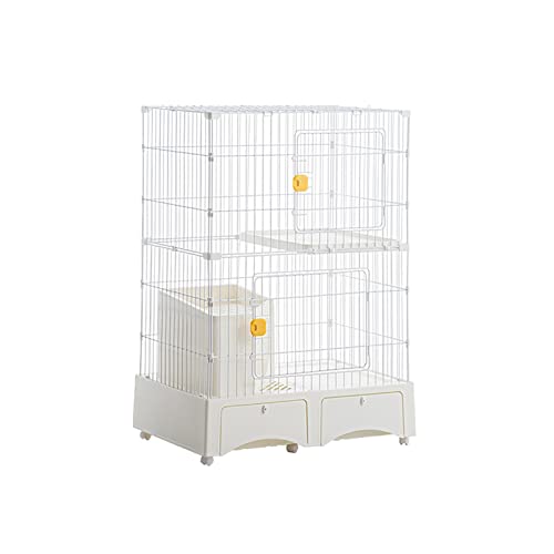 Cage pour chat à roulettes HJMMWT idéale pour sécuriser votre salon