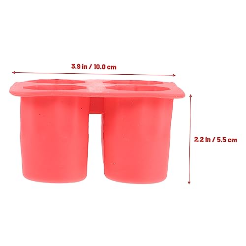 Molde para hielo de silicona con 4 cubos redondos miniatura 2